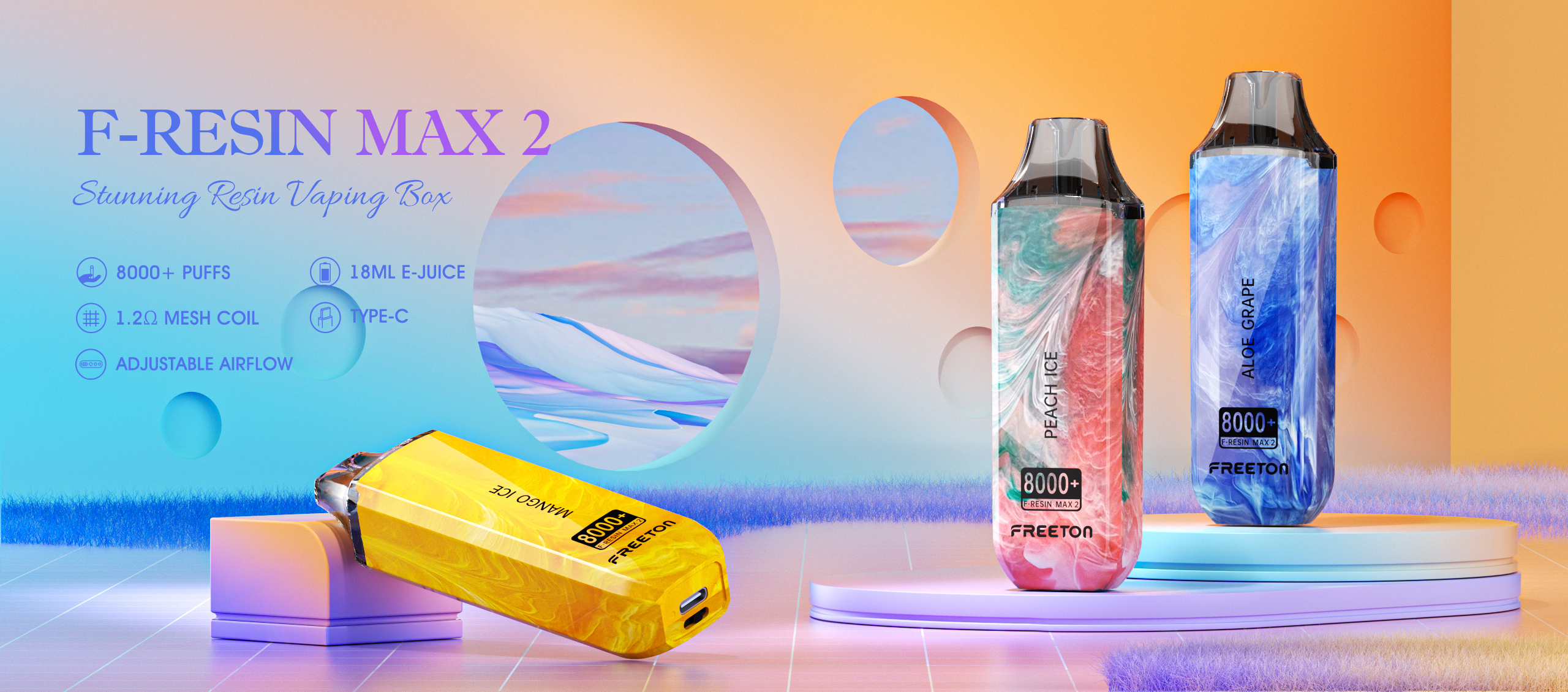 F-RESIN MAX 2 | Freeton-Premium Disposable E-cigarette Brand